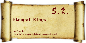 Stempel Kinga névjegykártya